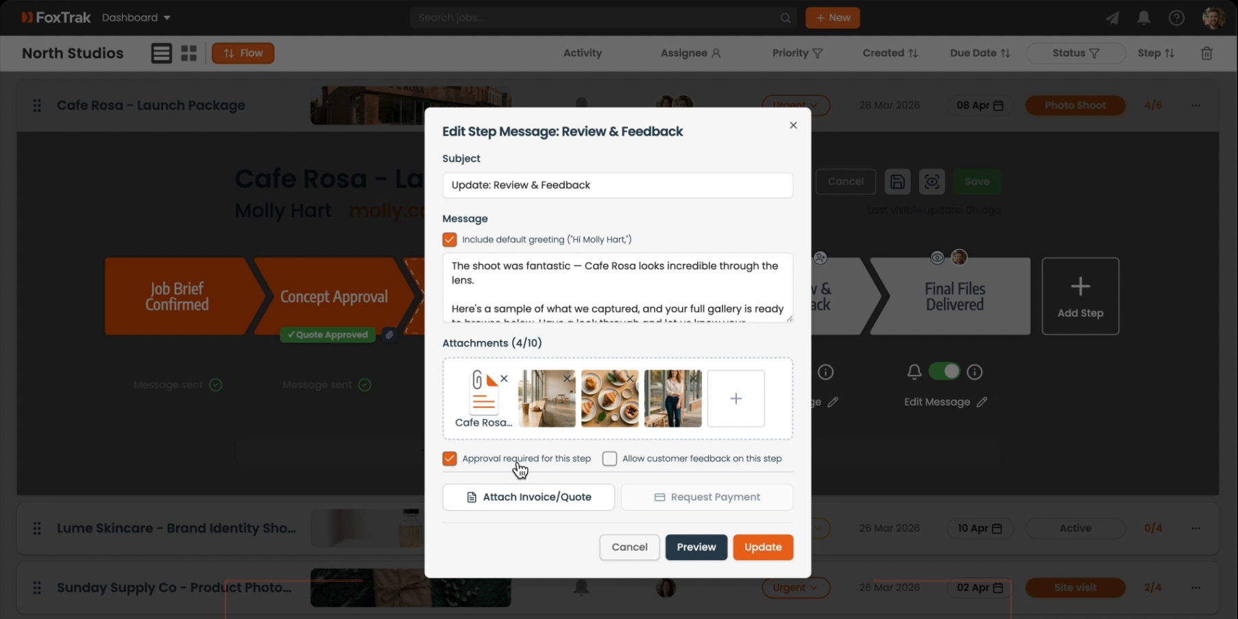 Adding Approval in FoxTrak