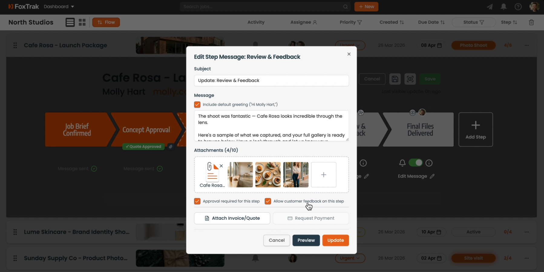 Adding Feedback in FoxTrak