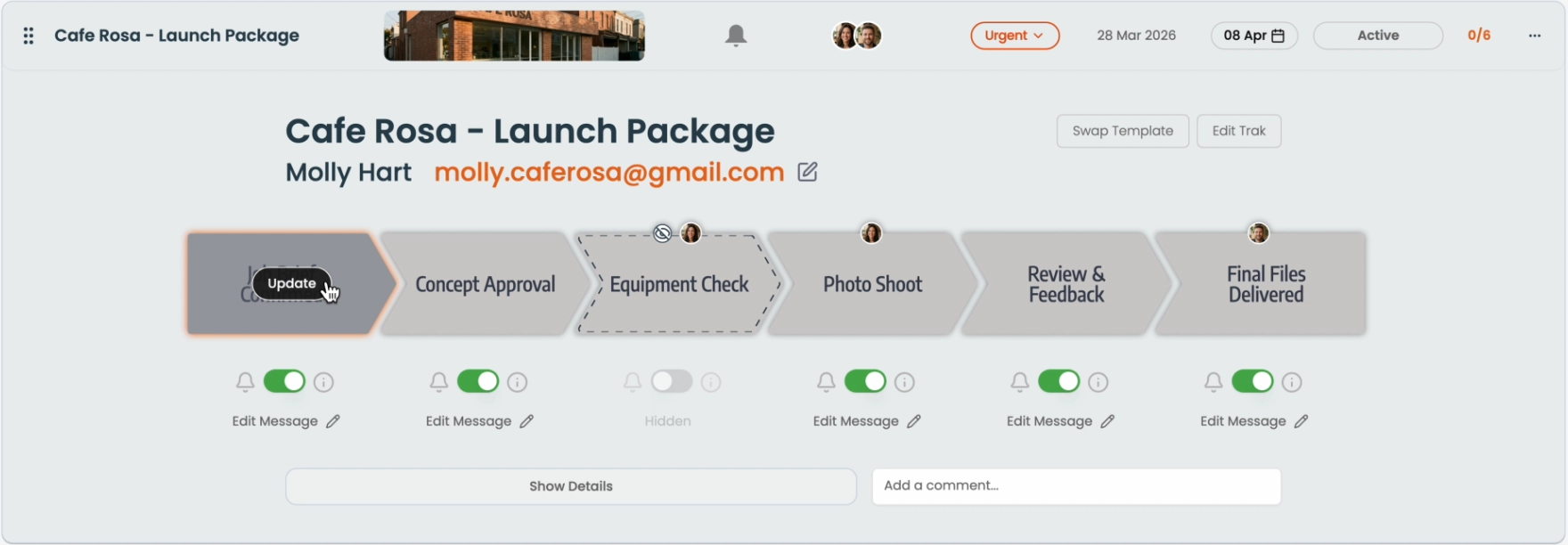 Update your customer in FoxTrak
